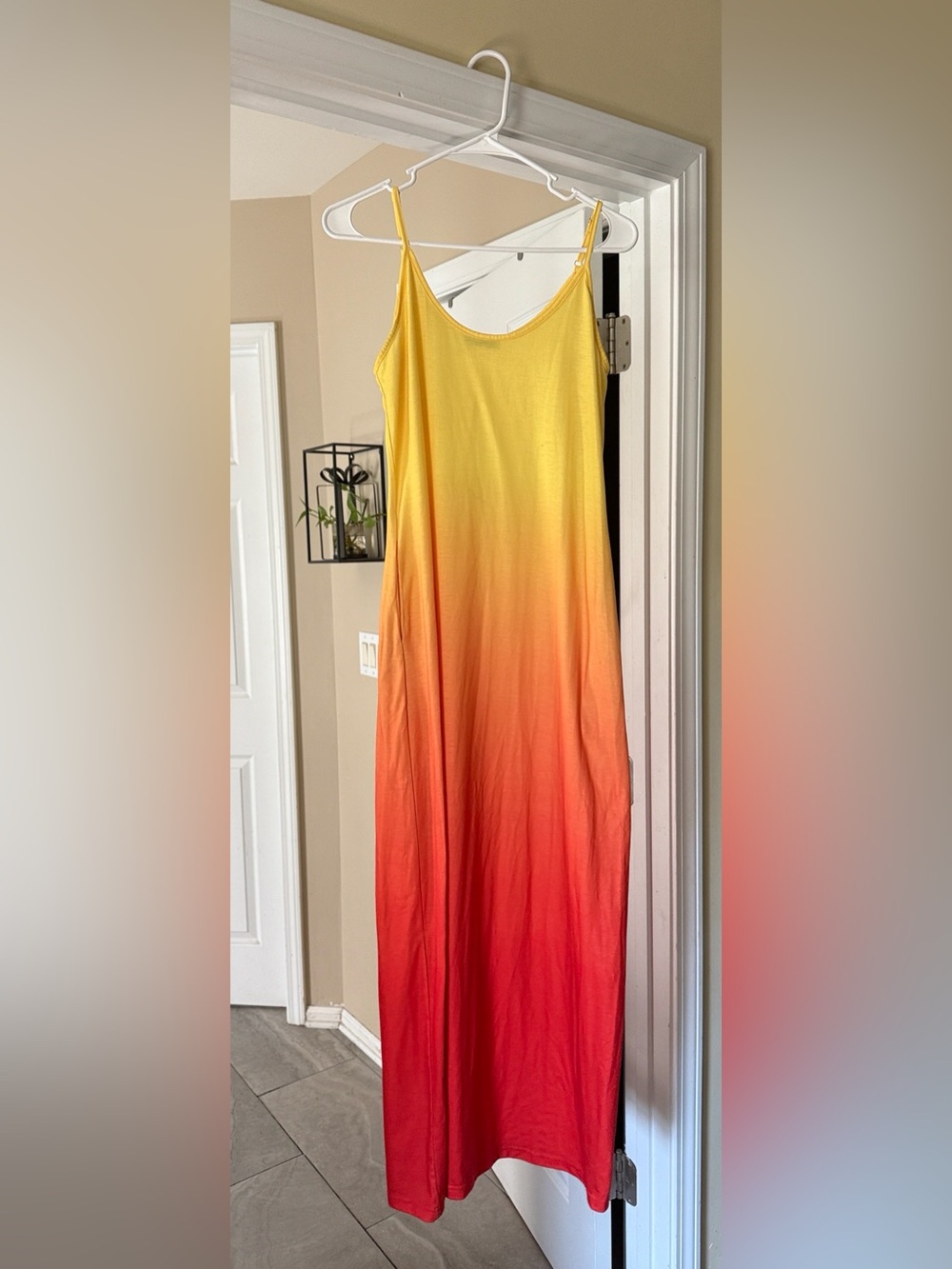 Sunset Ombre Maxi Dress - Yellow to Red